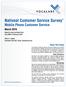 National Customer Service Survey SM Mobile Phone Customer Service