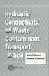 Hydraulic Conductivity and Waste Contaminant Transport in Soil