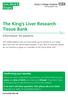 The King s Liver Research Tissue Bank