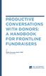PRODUCTIVE CONVERSATIONS WITH DONORS: A HANDBOOK FOR FRONTLINE FUNDRAISERS