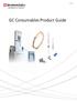 GC Consumables Product Guide C184-E033