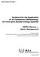 Guidance for the Application of an Assessment Methodology for Innovative Nuclear Energy Systems