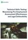 Technical Skills Testing: Maximizing Pre-Employment Assessment Effectiveness and Legal Defensibility
