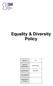 Equality & Diversity Policy