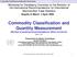Commodity Classification and Quantity Measurement (Review of existing recommendations; Other concerns) (Item 10)