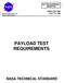 PAYLOAD TEST REQUIREMENTS