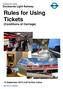 Rules for Using Tickets (Conditions of Carriage)