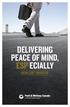 DELIVERING PEACE OF MIND, ESP ECIALLY. P&WC ESP program