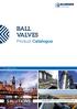 Saidi Spain BALL VALVES. Product Catalogue. English version. for the process industry