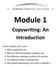 Module 1 Copywriting: An Introduction