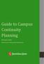 Guide to Campus Continuity Planning