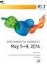 Information for exhibitors. May 5 9, World s Leading Trade Fair for Water, Sewage, Waste and Raw Materials Management.