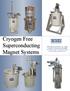 Cryogen Free Superconducting Magnet Systems