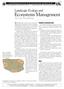 Ecosystems Management