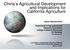China s Agricultural Development and Implications for California Agriculture