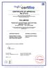 CERTIFICATE OF APPROVAL No CF 513 FSI LIMITED