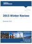 2015 Winter Review. December NERC Report Title Report Date I