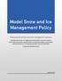 Model Snow and Ice Management Policy