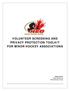 VOLUNTEER SCREENING AND PRIVACY PROTECTION TOOLKIT FOR MINOR HOCKEY ASSOCIATIONS
