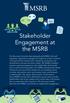 Stakeholder Engagement at the MSRB