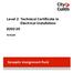 Level 2 Technical Certificate in Electrical Installation