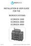 INSTALLATION & USER GUIDE FOR THE BIOROCK SYSTEMS: ECOROCK-1500 ECOROCK-2000 ECOROCK-3000