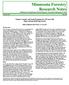 Minnesota Forestry Research Notes Published by the Department of Forest Resources, University of Minnesota, St. Paul