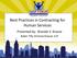 Best Practices in Contracting for Human Services