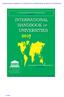 INTERNATIONAL HANDBOOK OF UNIVERSITIES INTERNATIONAL ALLIANCE OF UNIVERSITIES