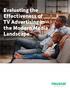 Evaluating the Effectiveness of TV Advertising in the Modern Media Landscape