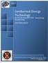 Geothermal Energy Technology IE 4395/IE 5390/MFG 5390 Green Energy Manufacturing Final Project Report