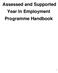 Assessed and Supported Year In Employment Programme Handbook