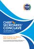 CONCLAVE CHIEF SECRETARIES. Role of States, for Making New India by th SEPTEMBER, 2017 HOTEL SHANGRI-LA, NEW DELHI
