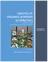 ANALYSIS OF ORGANICS DIVERSION ALTERNATIVES REPORT TO THE DELAWARE SOLID WASTE AUTHORITY