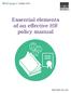 Essential elements of an effective HR policy manual
