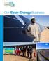 Our Solar Energy Business