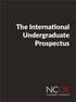 The International Undergraduate Prospectus