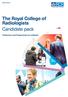 The Royal College of Radiologists Candidate pack. Conference and Programmes Co-ordinator