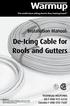 De-Icing Cable for Roofs and Gutters