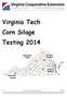Virginia Tech Corn Silage Testing 2014