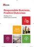 Responsible Business, Positive Outcomes