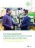 EIP-AGRI WORKSHOP INNOVATION IN THE SUPPLY CHAIN: CREATING VALUE TOGETHER