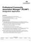 Professional Community Association Manager (PCAM ) Designation Application