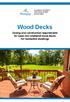 Wood Decks Zoning and construction requirements for open non-sheltered wood decks for residential dwellings