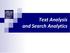 Text Analysis and Search Analytics