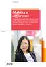 Making a difference Highlights of PwC China and Hong Kong s FY17 Corporate Responsibility Report
