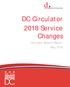 DC Circulator 2018 Service Changes. Outreach Results Report May 2018