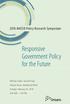 Responsive Government Policy for the Future MAESD Policy Research Symposium