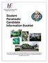 Student Paramedic Candidate Information Booklet