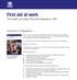 First aid at work. The Health and Safety (First-Aid) Regulations Guidance on Regulations